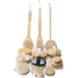 Quality Natural Copper Fibers Vegan Bristle Wooden Body Massage Brush 0.15kg wholesale