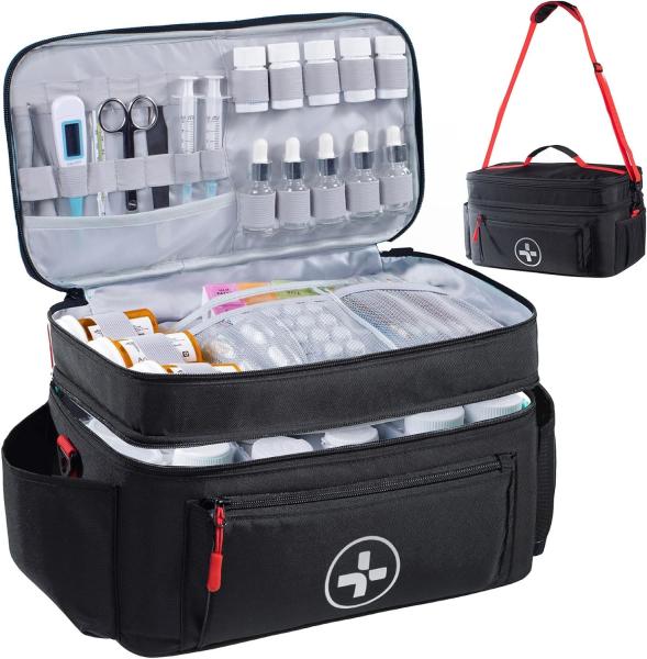 Travel Medicine Bag Organizer-Medicine Organizer Storage-Pill Bottle Organizer