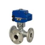 Clamp Connection 3 Way Stainless Steel Ball Valve Electric On Off Ball Valve