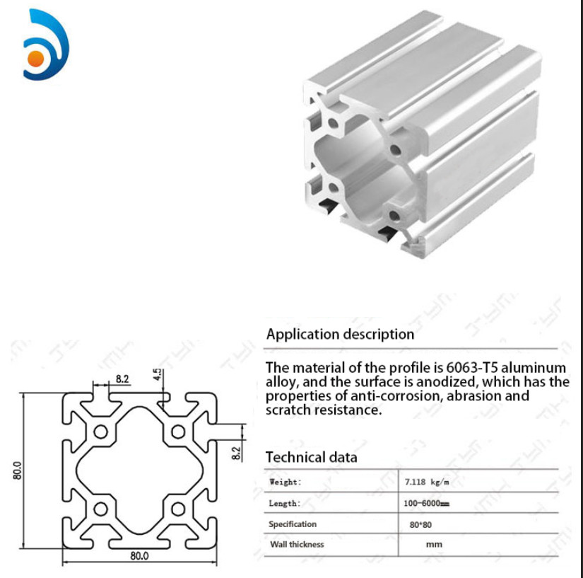 Industrial Aluminum Alloy Profile Dy-8080h Frame Support Assembly Line