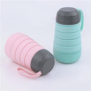 Quality FDA 400ml Silicone Collapsible Bottle For Outdoor Sports wholesale