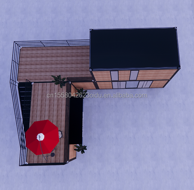 Modern Design 20 Foot Extendable Flat Pack Modular Home Prefab Sandwich Panel Shipping 3 Bedroom Container House for Hotel