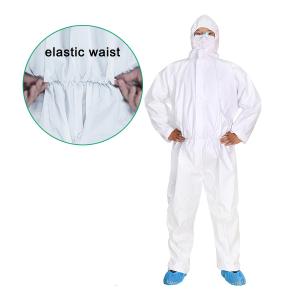 Quality Elasticized Wrist Disposable Chemical Coverall Disposable Coveralls Type 5 6 wholesale