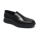 Black Anti Odor Mens Breathable Genuine Leather Shoes