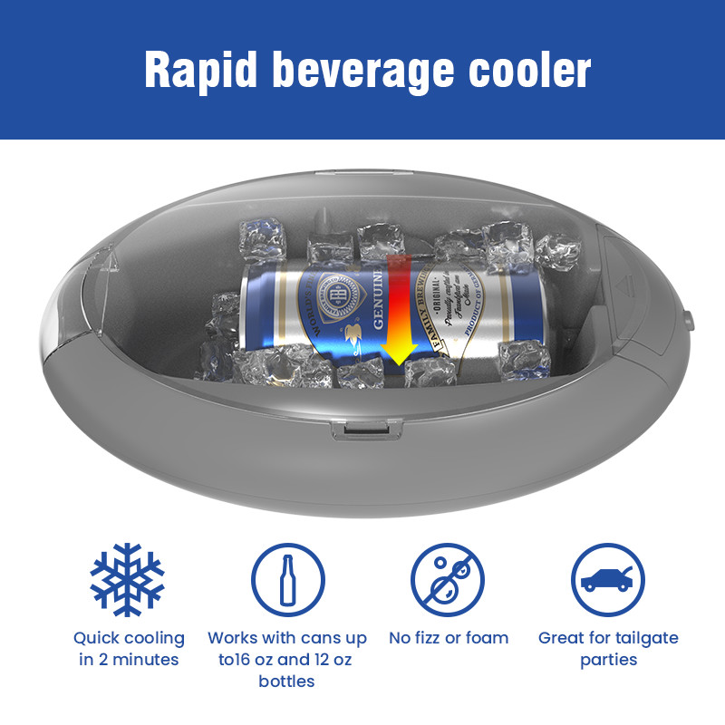 Gray Electric Beverage Cooler, A Must-Have Mobile Beverage Cooler For Summer
