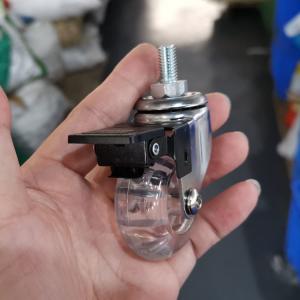 Quality 2 Inch Clear Polyurethane Casters Transparent Chair Wheels With Brake wholesale