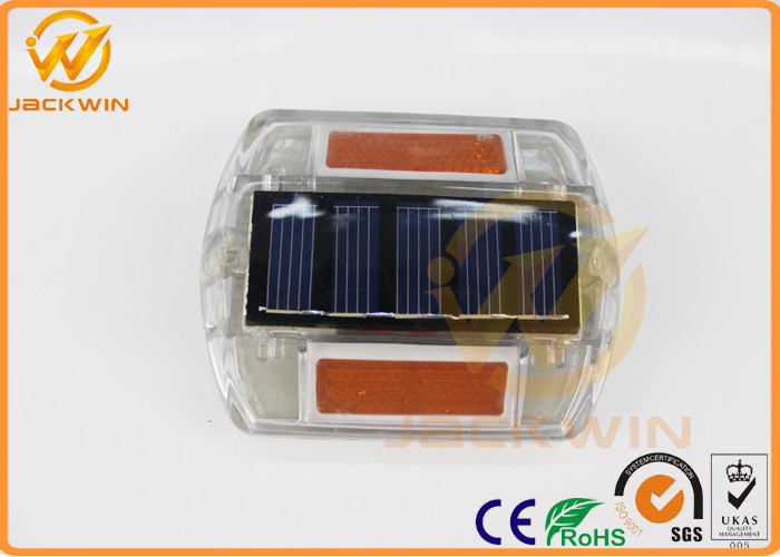 Solar Flashing LED Reflective Road Studs Waterproof Plastic Traffic Safety