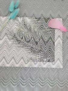 Quality Green Zipper Shape Lace Eyelash Textile Spandex Mesh Fabric wholesale