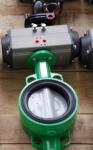 double action rack and pinion rotary actuator pneumatic control