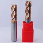 HRC55 Tungsten Carbide 4-Flute End Mill Cutter for Milling Uncoated/DLC