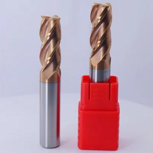 Quality 4 Flutes Number CNC Milling Cutter Tungsten Carbide End Mill Coated Aluminum Alloy End Mills wholesale