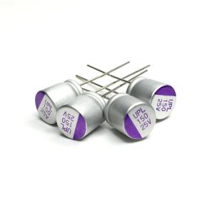 Quality 25v150uf Solid Capacitors Audio Capacitance Radial Lead Cap UPL1E151M0808 125℃ wholesale