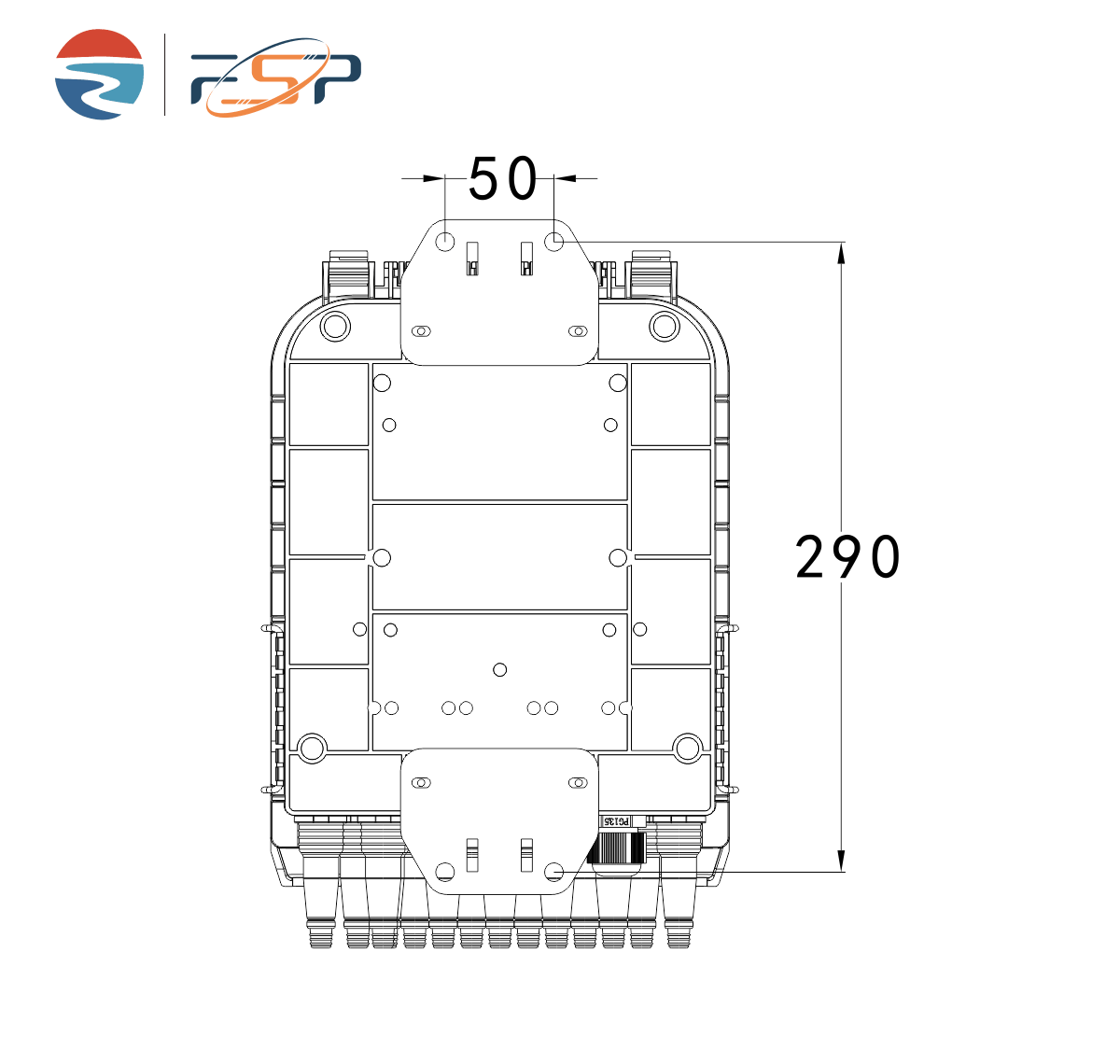 PC ABS 16 Cores FTTH Fiber Optic Terminal Box for Wall and Pole Mounting in Outdoor