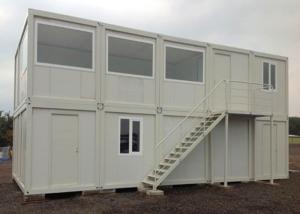 Quality Stable Prefabricated Container Homes Sliding Window With Light Gray PVC Flooring wholesale