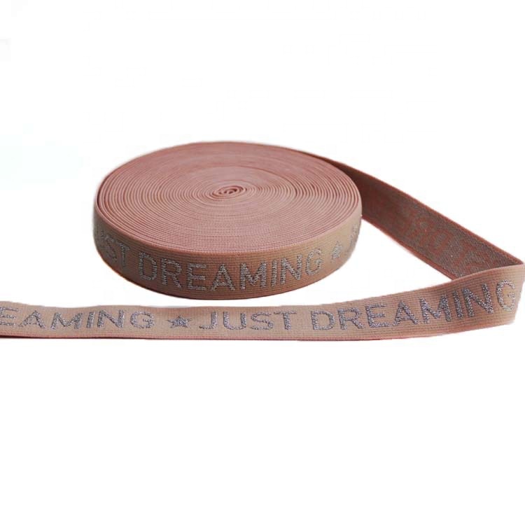 Glitter Metallic Elastic Band 1cm 2cm Width Jacquard Elastic Band