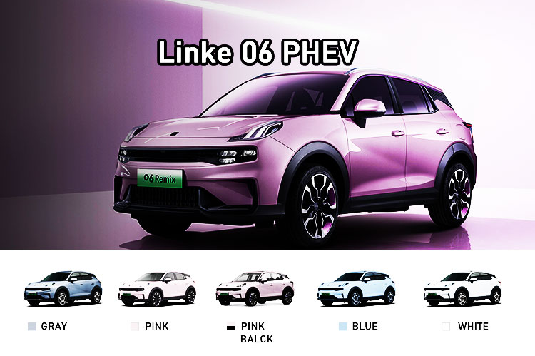 Plug-in Hybrid Technology Lynk Co 06 Fast Speed and Customized Color as Energy Luxury Electric Vehicle with 190KW Power