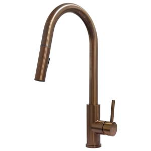 Quality Rose gold color kitchen faucet stainless steel 304/316 material water tap kithen mixer with copper colour wholesale