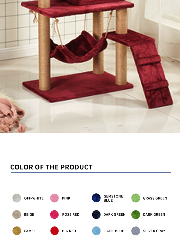 Multi Level Cat Tree House Scratching Post Heavy Duty With Sisal Rop Cat Tower Column Climbing Tree for Cats and Animals