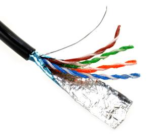 Quality Black Strong UV PE Network Lan Cable With Jelly Outdoor Installation wholesale