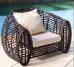 Leisure style PE rattan garden sofa set brown wicker sofa chair furnture
