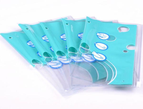 TUV SA8000 PVC Plastic Pouch bag Custom Travel Clear Transparent 0.25mm For