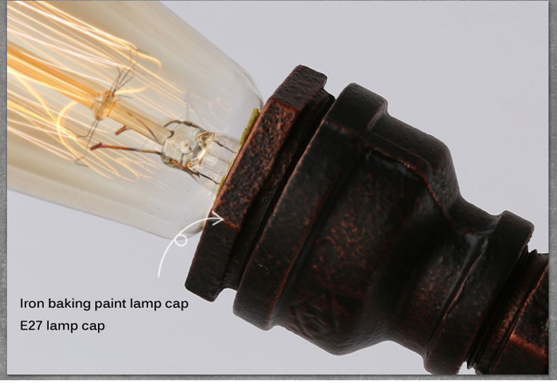 Loft Industrial Style Retro Water Pipe Chandelier Restaurant Aisle Coffee Shop Iron pendant lamp(WH-VP-222)
