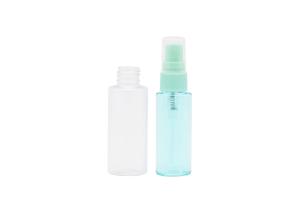Quality Plastic PET Cosmetic Spray Bottle Light Blue Clear Empty Alcohol 50Ml 60ML wholesale