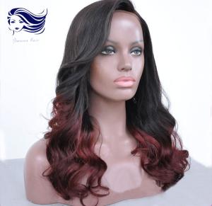 Quality Black Women Remy Human Hair Full Lace Wigs Tangle Free 24 Inch wholesale