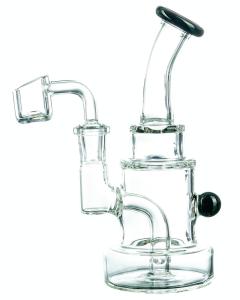 Quality 14mm Marble Accented Layer Cake Rig Borosilicate Glass 7inch wholesale
