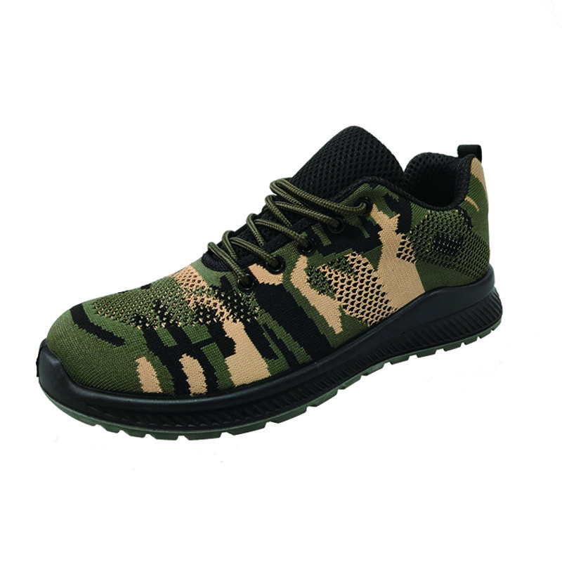 Shengjie Fly Woven Work Shoes Soft Soles Breathable Casual Anti Impact Anti Puncture Labor Protection Safety Shoes