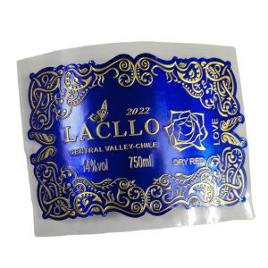 Quality Golden Foil Wine Bottle Labels Neck Sticker Custom Printable Wine Labels Waterproof wholesale