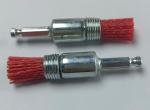 Hex Shank 25mm Diameter Red Color Nylon Bristle Pilot Bonding End Brush for
