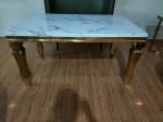 Living Room 900mm Wrought Iron Marble Table
