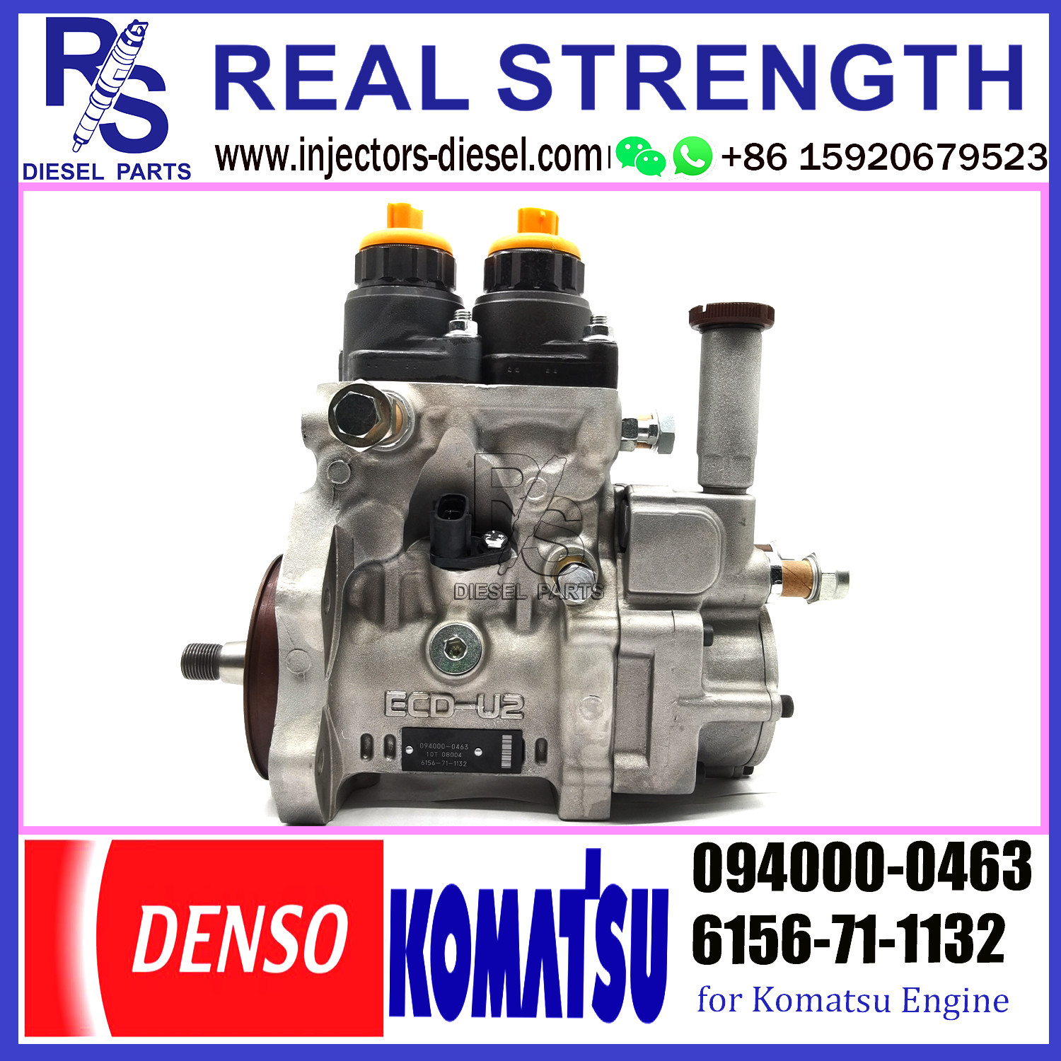 KOMATSU PC450-7 Denso Fuel Injection Pump Assy 094000-0463 094000-0464 6156-71-1132 6156-71-1133 6156-71-1134