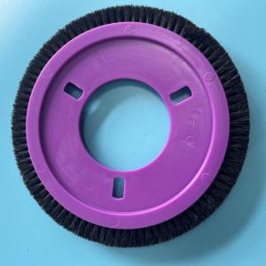 Quality Lk Stenter Machine Parts Brush Wheel Purple Plastis Body Black Nylon Hair 3 Holes Easy Installation wholesale