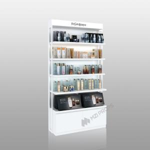 ZhMS-V2 White Acrylic Edge Banding Skincare Display Rack for Minimalist Style