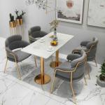 Metal Velvet Restaurant Seating Tables And Chairs Removable Washable ODM