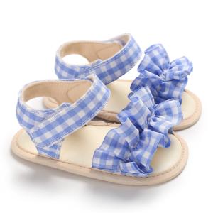 Quality New style Cotton fabric Flower girl 0-2 years prewalker baby girl sandals wholesale