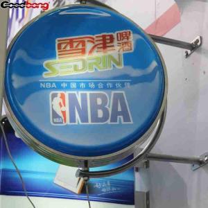 Quality Round Free Standing Scrolling Aluminium Beer light box signage wholesale