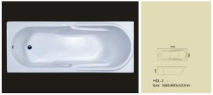 Quality Acrylic bathtub, simple bathtub, common bathtub,sanitary ware, bathroom bath tub HDL-03 wholesale