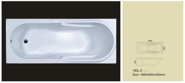 Acrylic bathtub, simple bathtub, common bathtub,sanitary ware, bathroom bath tub