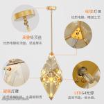 Post-modern Led Diamond Glass Pendant Lights restaurant Rhombic Polyhedron