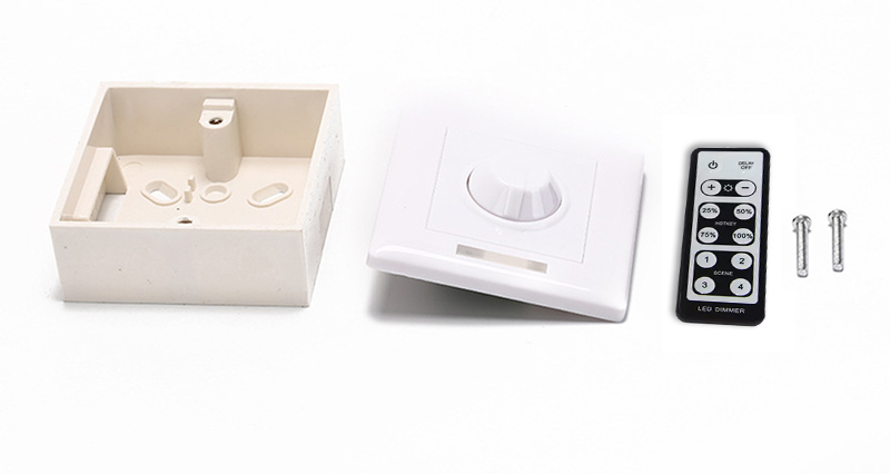 AC 85V 265V 10A LED Controller Dimmer Knob 86 Type Wall Mount