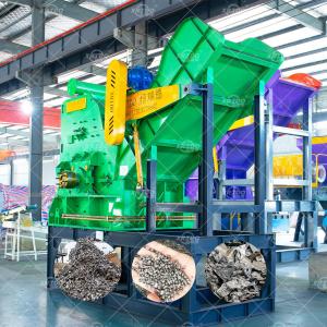 Quality Aluminum Copper Wire Radiator Shredder Hammer Mill Metal Crusher Scrap Steel Crusher Machine Price wholesale