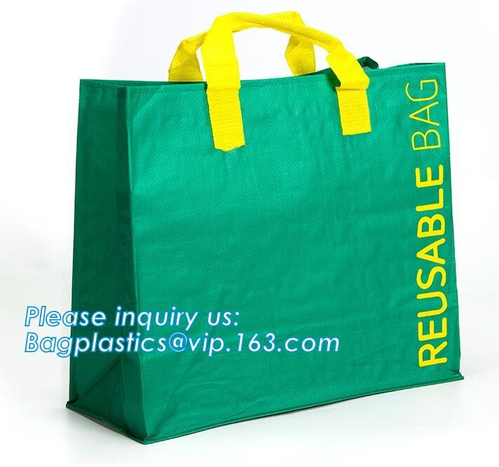 Fashion WaterProof PP Woven Laminated Handle Shopping Bag,fashion laminated reusable pp woven big shopping woven bag