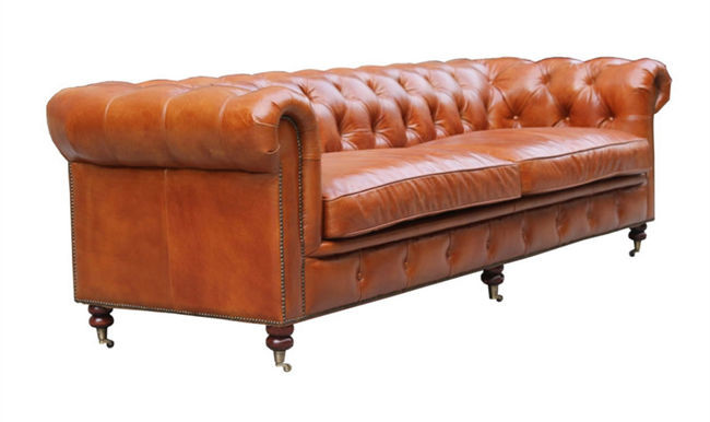 Grey Vintage Leather Chesterfield Sofa With 1/2/3/4 Seater