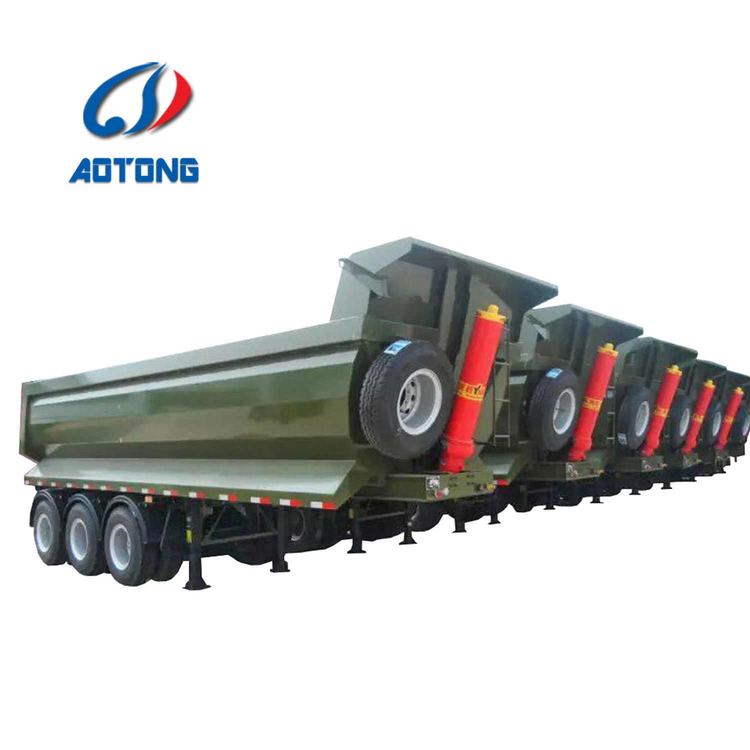 Truck Trailer 40 Cubic Meter Dump Tipper Semi Trailer with JOST or Yahua Landing Gear