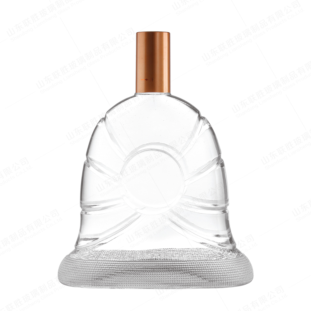 Thick Bottomed Glass Bottle for Whisky Vodka Bourbon Brandy Clear Acceptable OEM/ODM Logo