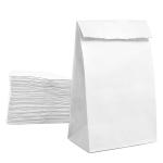 Eco Friendly White Kraft Paper Bag For Fast Food Takeaway Custom Order Logo
