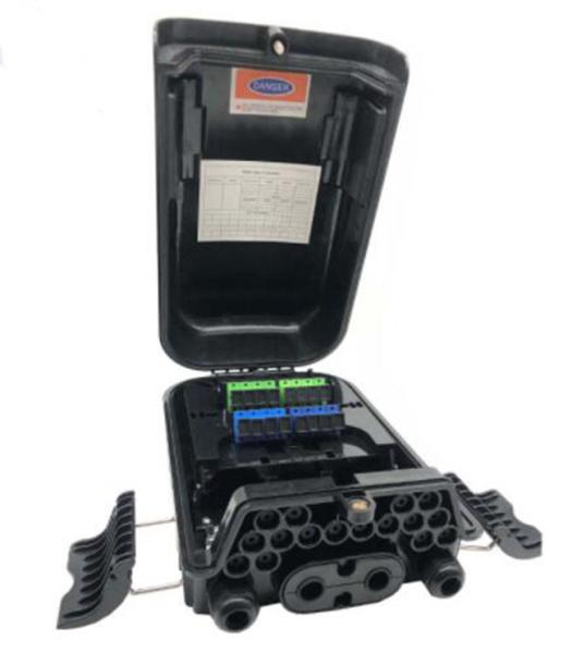 Outdoor Fiber Termination Box 4 Inlet 16 Outlet 16 Core SC FTTH FTTX IP65